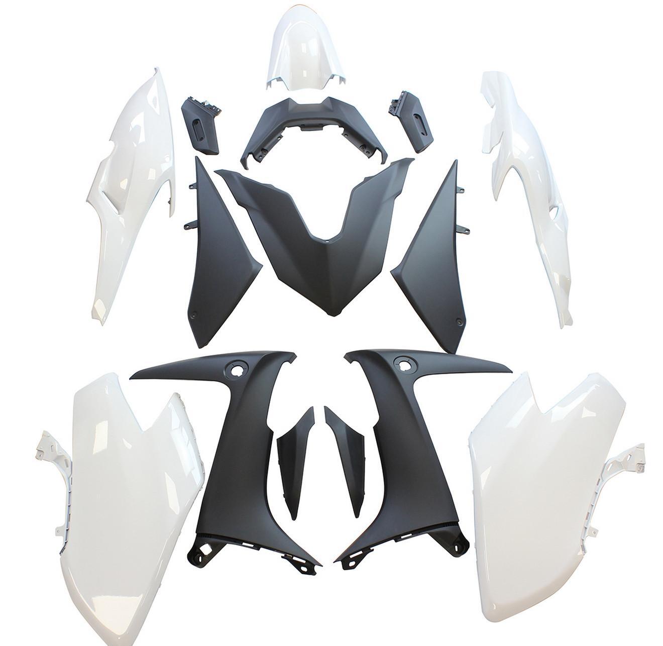 Kit carrosserie TMAX 560 blanc 15 pièces pour réparer les carénages rayés ou cassés