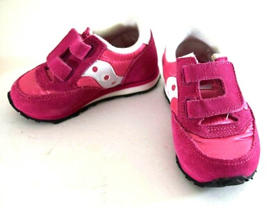 Saucony Kids Toddler Baby Leather Pink White Shoes Sneakers 5 M