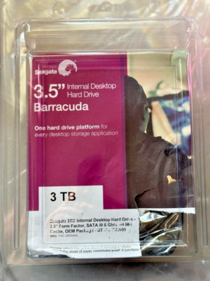 SEAGATE DESKTOP HDD ST3000DM001 3TB 64MB CACHE SATA 6.0Gb/s 3.5'' 7.2 K NEW*