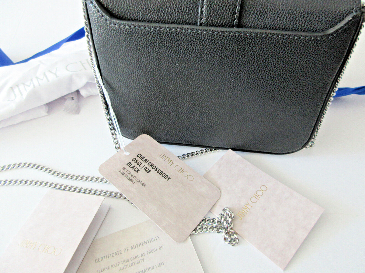 70%オフセールJIMMY CHIOO CHERI PARIS SOFT LEATHER CHAIN BAG Jimmy Choo Cherie Small Leather Crossbody NEW WITH GIFT BOX