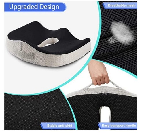 Sitzkissen Orthopädisch Memory-Schaum Sitzkissen Ergonomisches Steißbeinkissen. - Bild 12 von 20