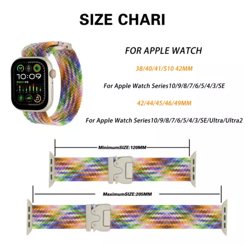 Lazo deportivo de nailon para Apple Watch Series 10 9 8 7 6 5 SE correa de tela pulsera deportiva - Imagen 6 de 68