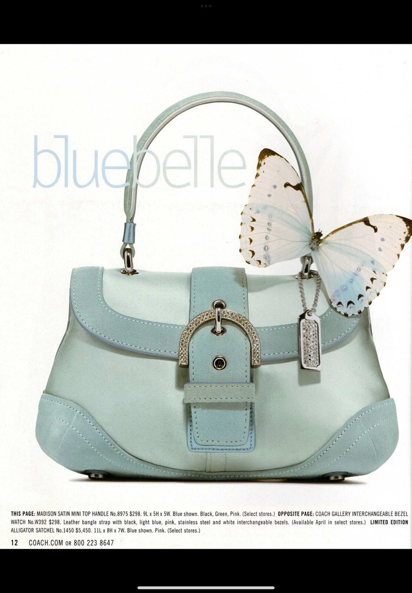 Coach Vintage Madison Mini Top Handle Rhinestone Satin Suede