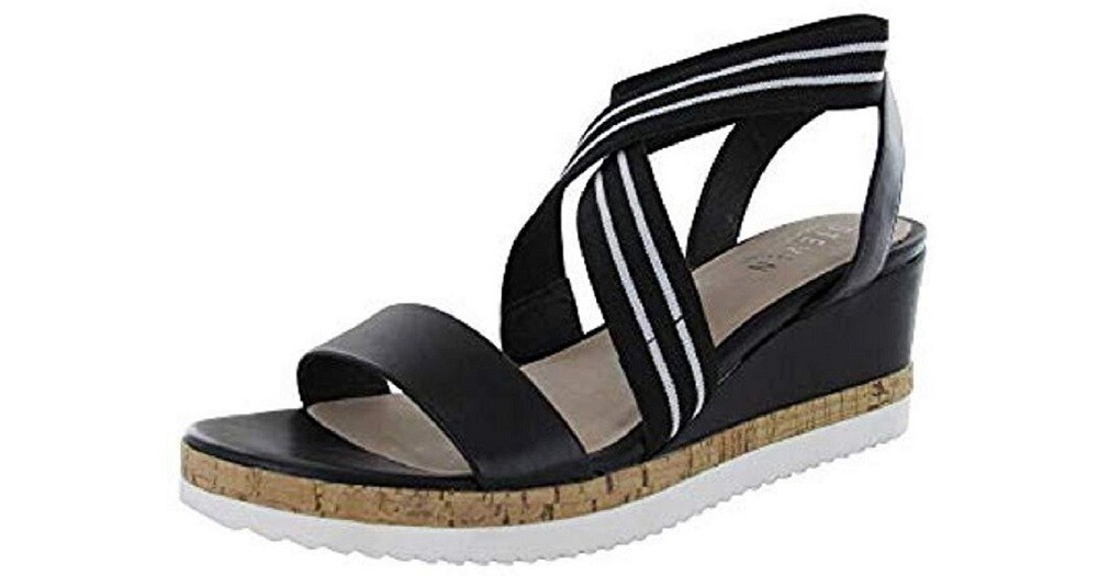 Женские босоножки на танкетке STEVEN by Steve Madden Nc-Saria размер 85 Черныеразноцветные 99 9990₽