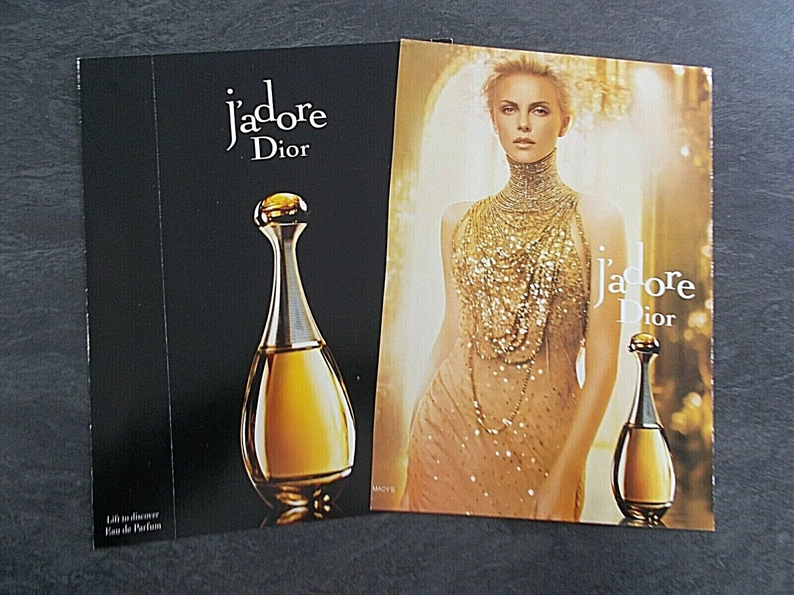 Publicité papier Parfum. Perfume ad. J'Adore Dior 2011 recto verso bande parf