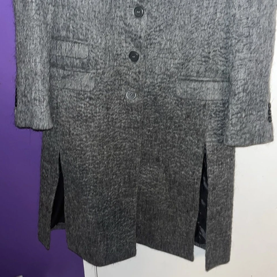 Gabardina Neil Barrett ajuste masculino gris talla 38 lana alpaca mohair Foto 4 de 4