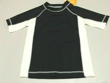 NWT Gymboree Sz XS Xsmall 4 Boys Black White Rash Guard Top Swim Shop