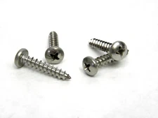 100 Pack - #10 x 1" Stainless Steel Phillips Pan Head Wood Screws / Sheet Metal