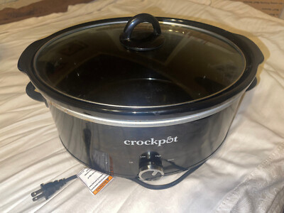 CROCKPOT/LOW/HIGH/WARM/OFF  BLACK  COMES OUT TO PUT IN THE FRIDGE/EASY CLEAN UP