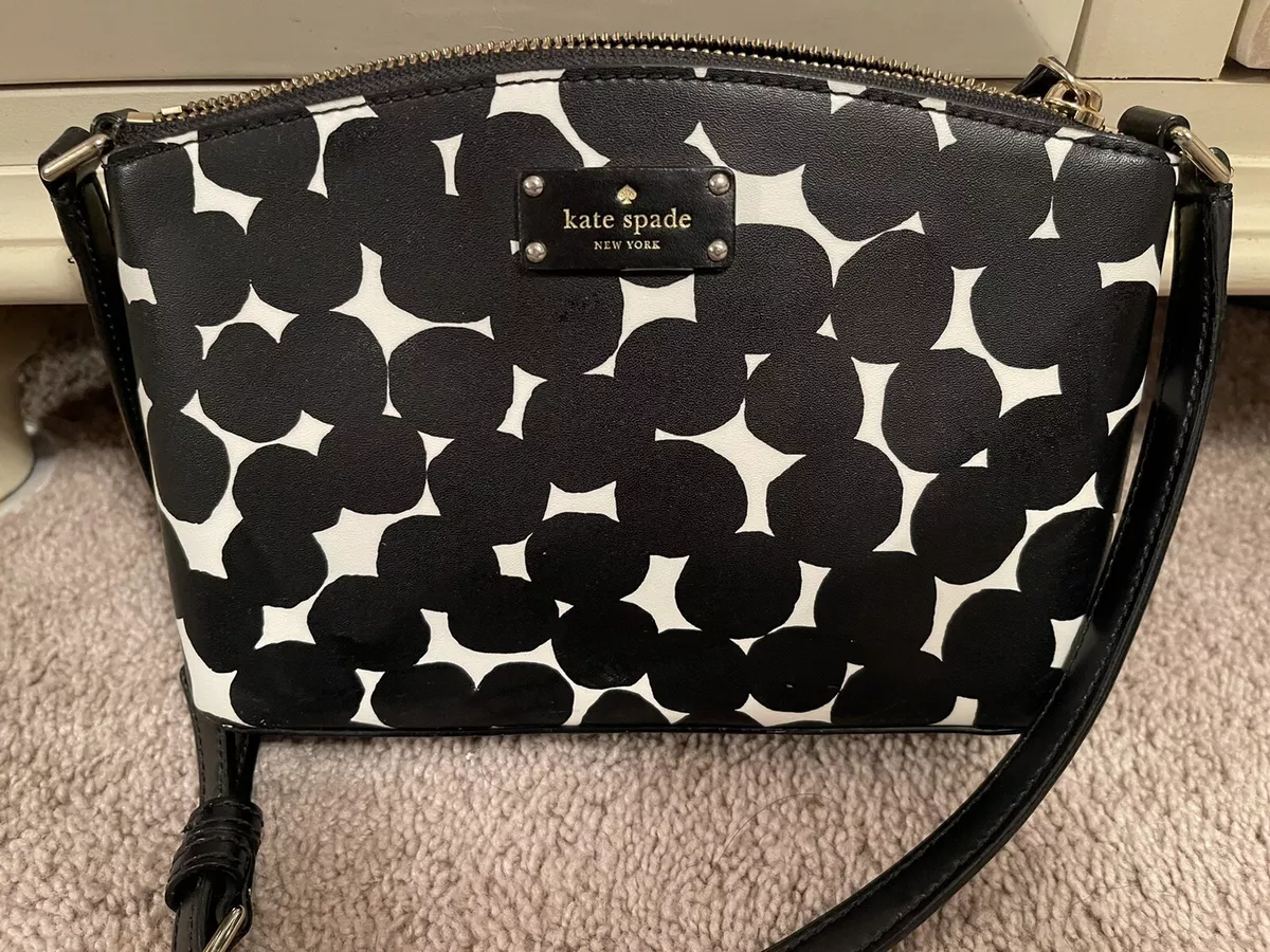 kate spade, Bags, Kate Spade Black Polka Dot Purse Crossbody