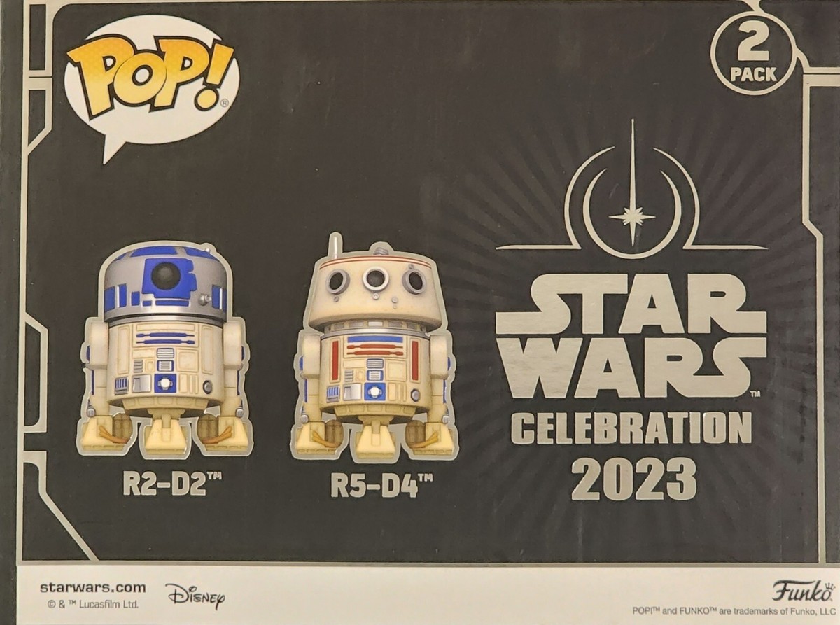 Funko Pop Star Wars Celebration 2023 R2-D2 & R5-D4 2Pack