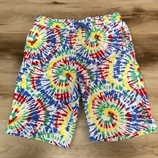 Lands End Boys Tie Dye Sweat Shorts Elastic Waist Drawstring Size XXL 18-20