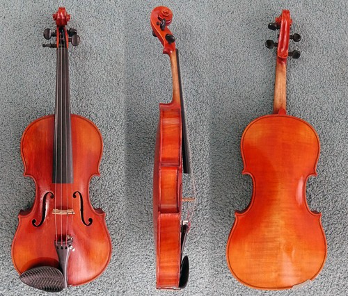 RESTORED ANTIQUE 4/4 VIOLIN MADE IN GERMANY STRADIVARIUS COPY W/NEW CASE C-1920