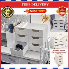 3-Tier Desk Organizer with Drawers Plastic Office Supply Storage