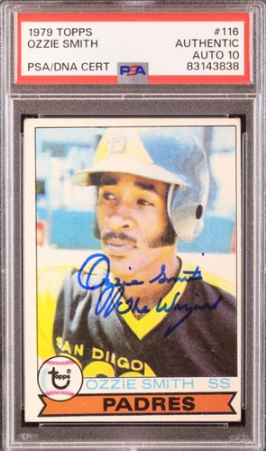 Ozzie Smith Signed 1979 Topps #116 RC Inscribed "The Wizard", PSA Auto 10