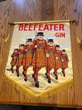 Vintage Beefeater Gin Banner  26" x 21" **Stain**