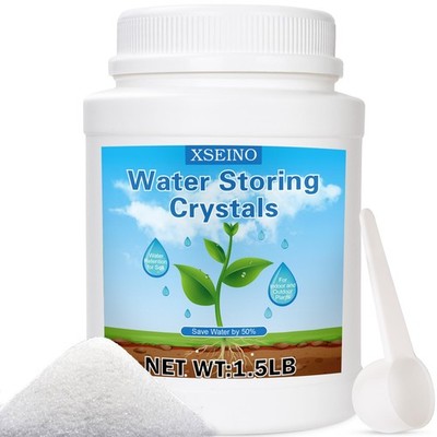 XSEINO 1.5LB Soil Moisture Crystals Water-Absorbing Hydrogel for Plants Solve...