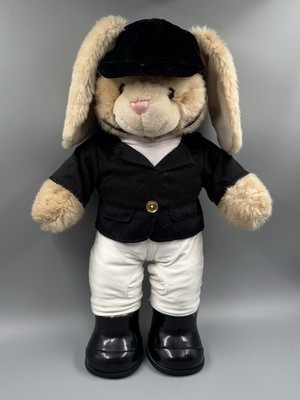 Build-a-Bear Workshop Vanilla Fudge Bunny Plüsch Hase Reiter 2 Outfits Cream rar