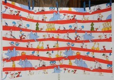 Celebrate Seuss Fabric Cut 28" x 43" Cat in Hat Grinch Horton Hears Who  10788