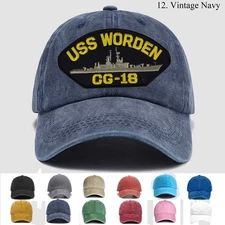 Customized Personalization Embroidered Hat Uss Worden Cg-18, Trucker Hat, Gift