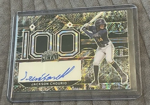 ONE OF ONE 1/1 2022 Jackso Chourio Leaf Metal Autograph Rookie Card Brewers MLB