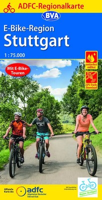 ADFC-Regionalkarte E-Bike-Region Stuttgart, 1:75.000, mit Tagestourenvorschlägen