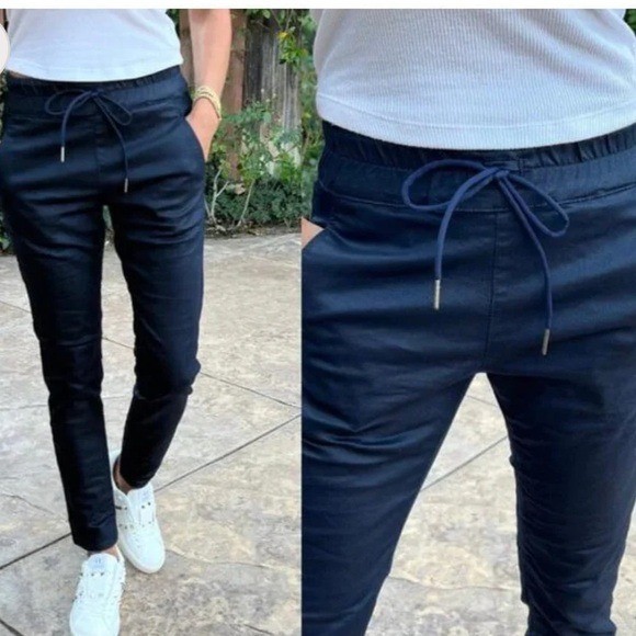 Bevy flog navy blue shely origional stripe jogger pants 26 image 2