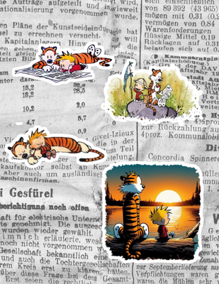 #ad #ad Calvin And Hobbes Retro Cartoon Sticker Pack $2.00
