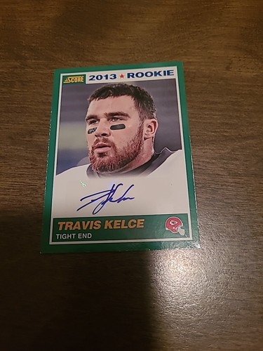 2013 Score Travis Kelce Rookie Auto 1989 Design 25th Anniversary #431 C002301