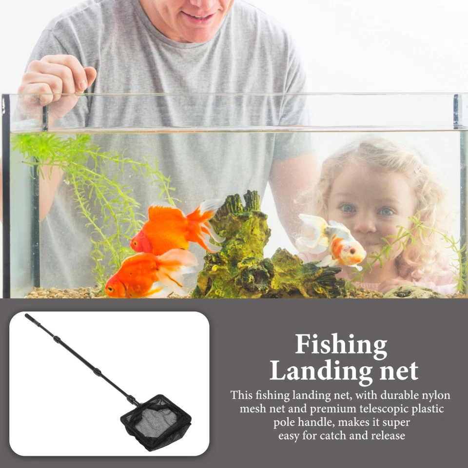  3pz Rete da Pesca Estensibile Manico in Plastica Palo Rete da Atterraggio Telescopica Tuck Net - Immagine 4 di 4