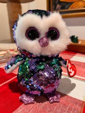TY Flippables Sequin Plush - MOONLIGHT the Owl (Regular Size - 6 inch) - MWMTs