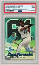 1999 Flair Showcase Legacy Collection Row 2 #83L Livan Hernandez 72 of 99 PSA 7