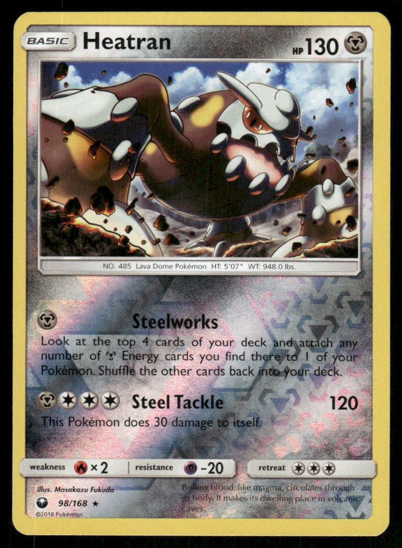 2018 Pokemon Heatran Holo Rare Celestial Storm 98/168 Reverse Holo NM