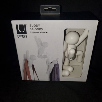 Umbra Buddy Hooks (Set of 3) White