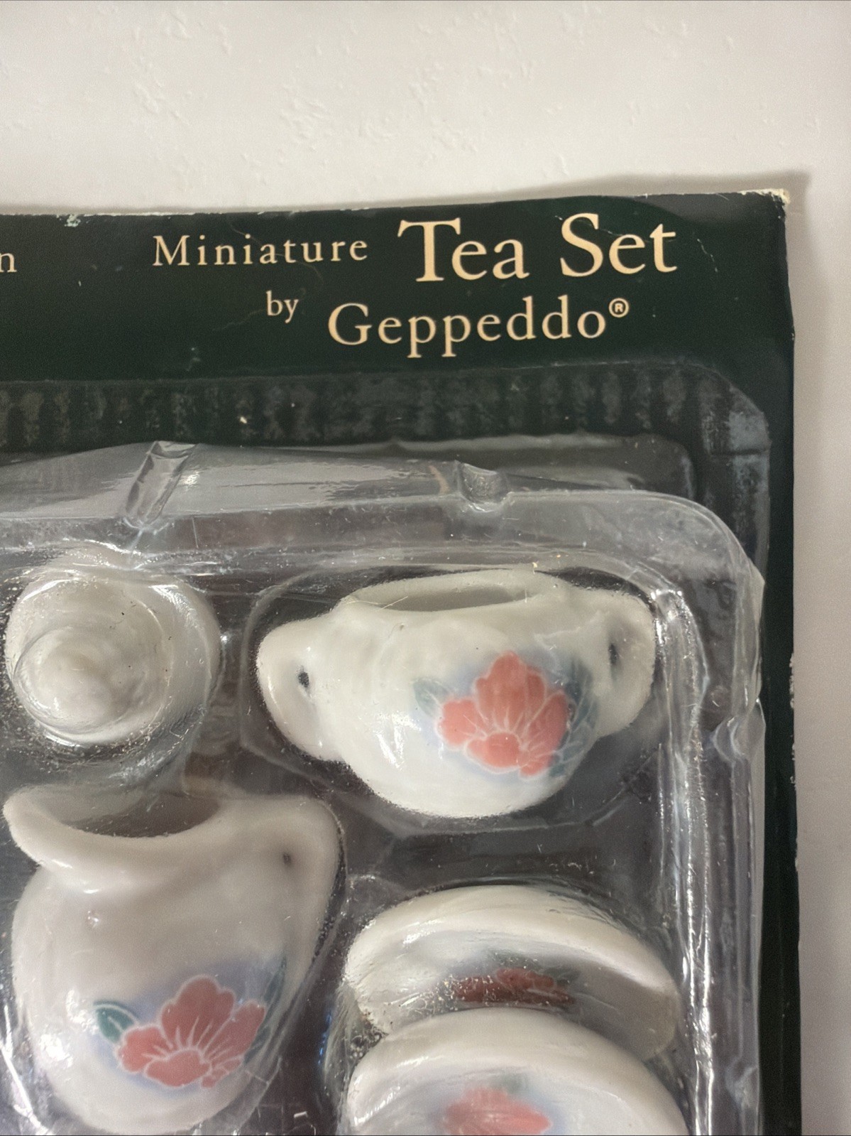 как выглядит Vintage Miniature Tea Set Geppeddo 10 Piece Fine Porcelain Floral Design In Pkg фото