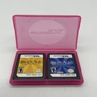Brain Age: 1 & 2 Train Your Brain in Minutes a Day! (Nintendo DS) w/ Pink Case