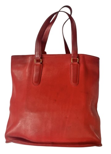 Vintage 1980 RED COACH Purse Original Classic NYC Rare 7703 USA Zipper Tote - Picture 3 of 22