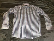 Eton Long Sleeve Dress Shirt Mens Sz 17 - 43 Multicolor Stripe Contemporary Fit
