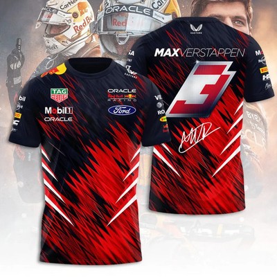 2026 Max Verstappen Formula 1 Redbull 3D Cotton T-shirt