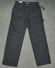 Men's Work Pants FITS 30x29 Carpenter Relaxed Black Original Use (Tagged 30x30)