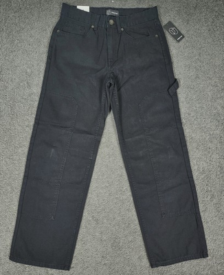 #ad Men#x27;s Work Pants FITS 30x29 Carpenter Relaxed Black Original Use Tagged 30x30 $17.99
