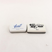 Lot of 2 Dye Ink Pads Black Ultramarine Memories Acid-Free