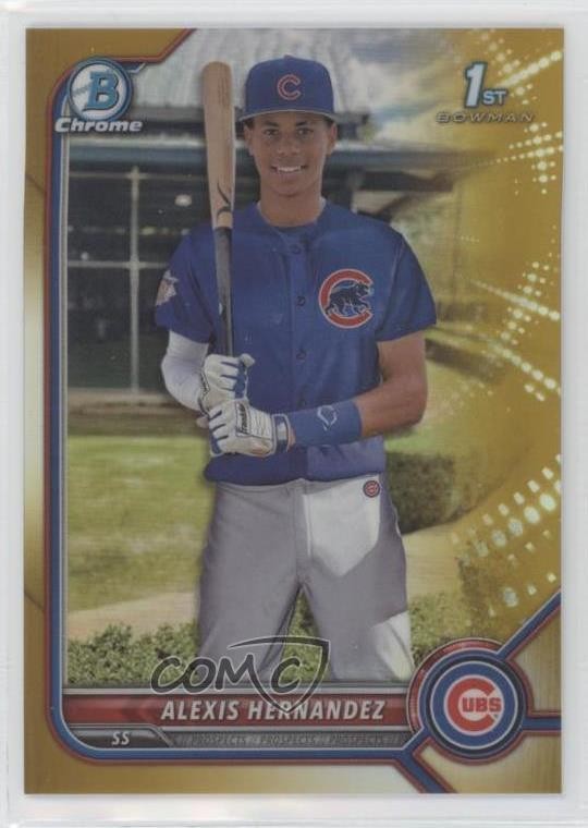 2022 Bowman Chrome Prospects Gold Refractor 20/50 Alexis Hernandez #BCP-172 03wt
