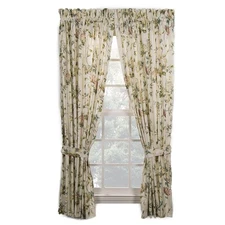 Ellis Curtain Abigail 100 Percent 2-Piece Window Rod Pocket Panel Pairs with 2