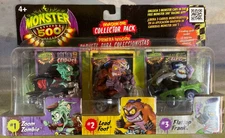 Monster 500 Diecast 3 Pack W/FLATTOP FRANK Zoom Zombie LEAD FOOT - Opened