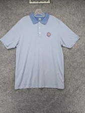 Cutter & Buck Polo Shirt Mens 2XL Blue Stripe DryTec 2012 PGA Championship Golf