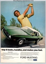Mustang Grande Driving Style Power Car Promo Vintage 1972 Advertisement