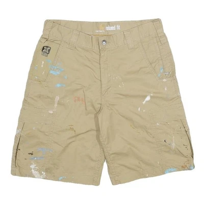 CARHARTT Hommes Short Beige Décontractée Cargo XL W32 Travail Utilitaire Coton - Photo 1/4