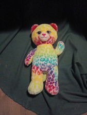 Build a Bear Workshop BAB Rainbow Tie Dye Kitty Leopard Plush Stuffed Animal 