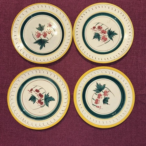 Stangl Pottery 8" Plate Terra Rose Garden Flower Trenton, USA EUC 4 PC